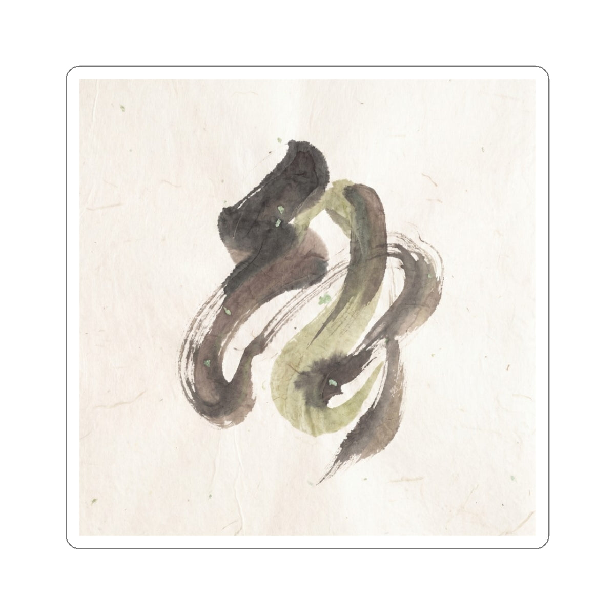 Ink Brushstroke Sticker | Spring Japandi Japanese Pattern Art