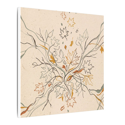 Warm Shadow Play Canvas Art - Minimal Line Japandi