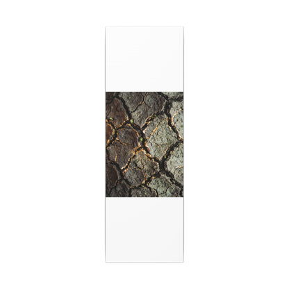 Earthy Cracked Earth Canvas Art - Japanese Pattern Japandi