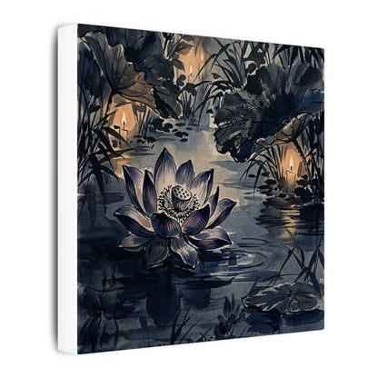 Fukinsei Lotus Flower Canvas Art - Zen Sumi E