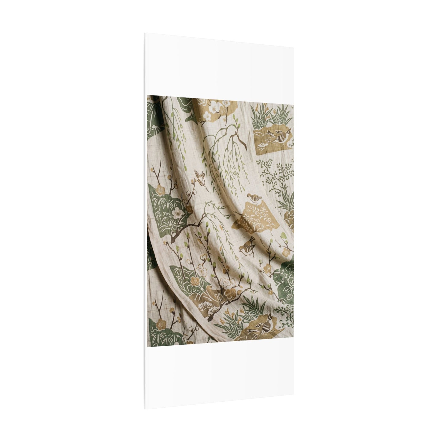 Silk Drape Canvas Art | Spring Japandi Japanese Pattern Art