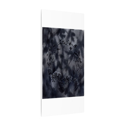 Dried Flowers Canvas Art | Winter Dark Japandi Shadow Zen Art