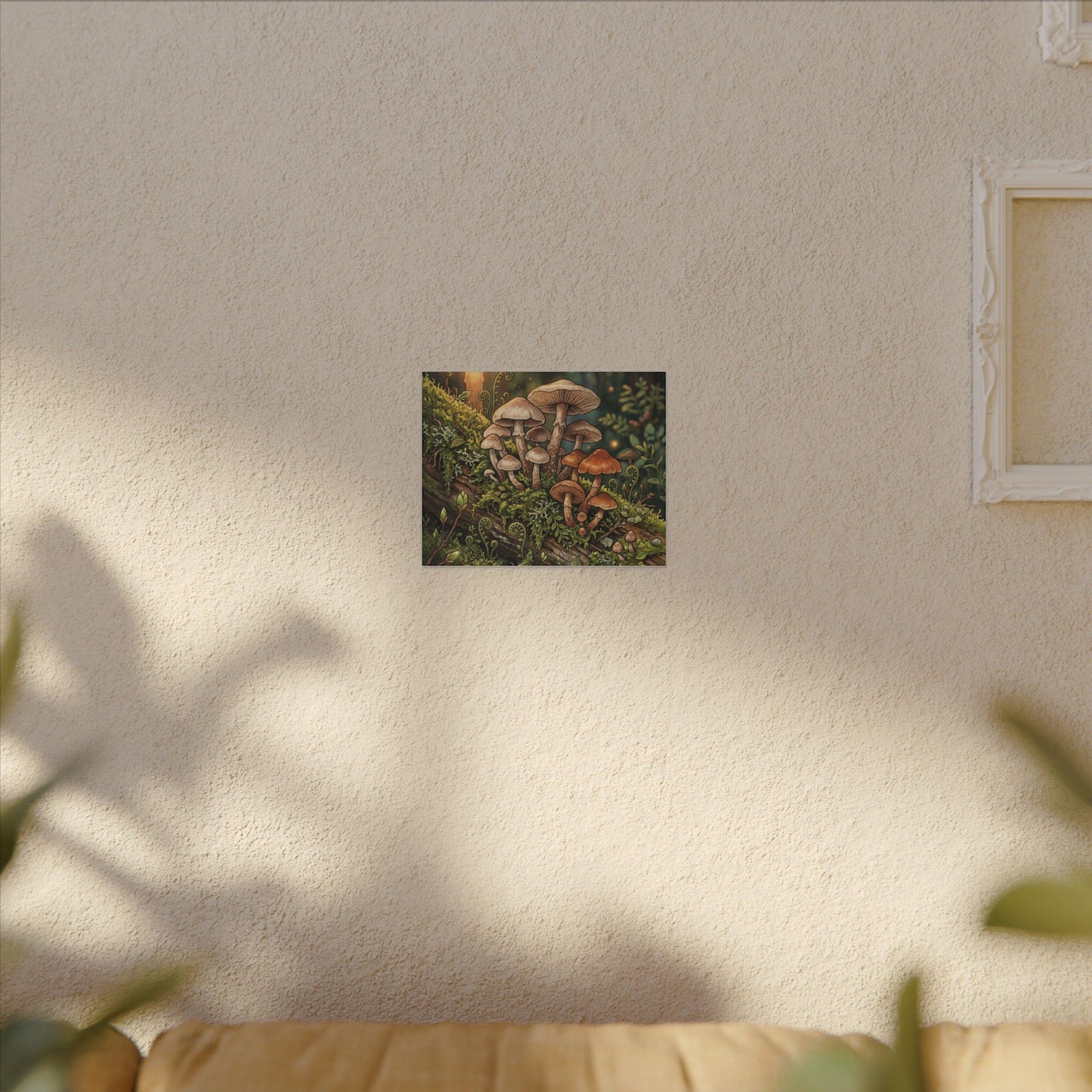 Spring Wild Mushrooms Herbarium Canvas Art | Rustic Decor