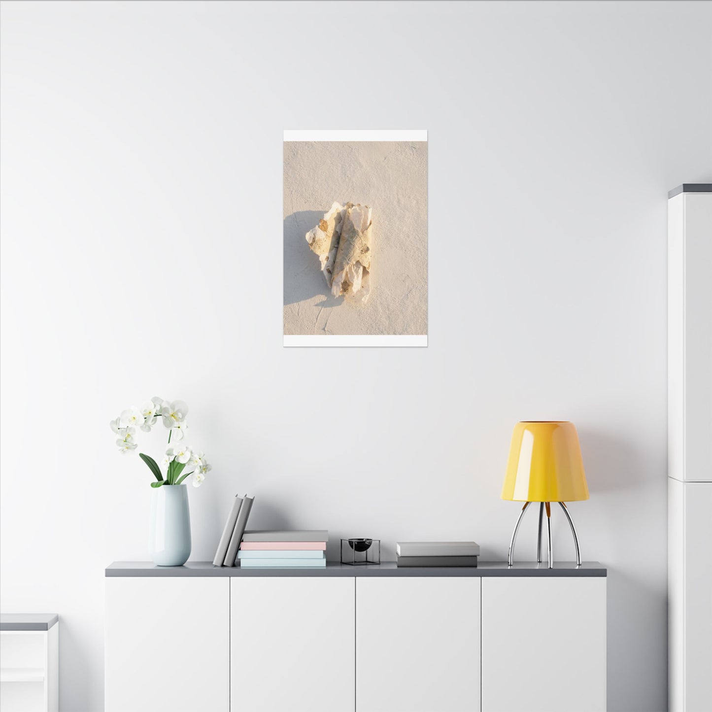 Paper Fold Canvas Art | Winter Japandi Texture Art