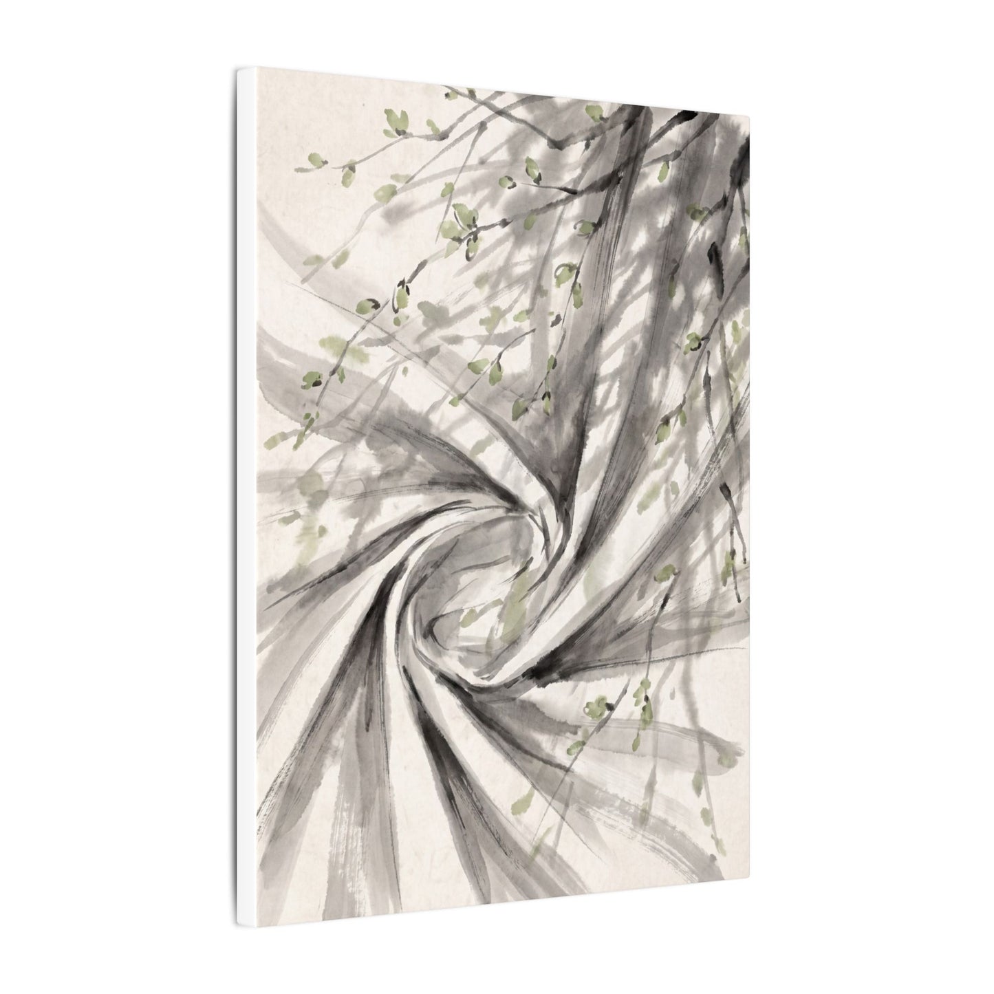 Silk Drape Spring Canvas Art | Zen Contemplative Design