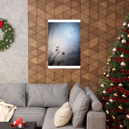 Japandi Shoji Screen in Moonlight | Texture Wall Art Print