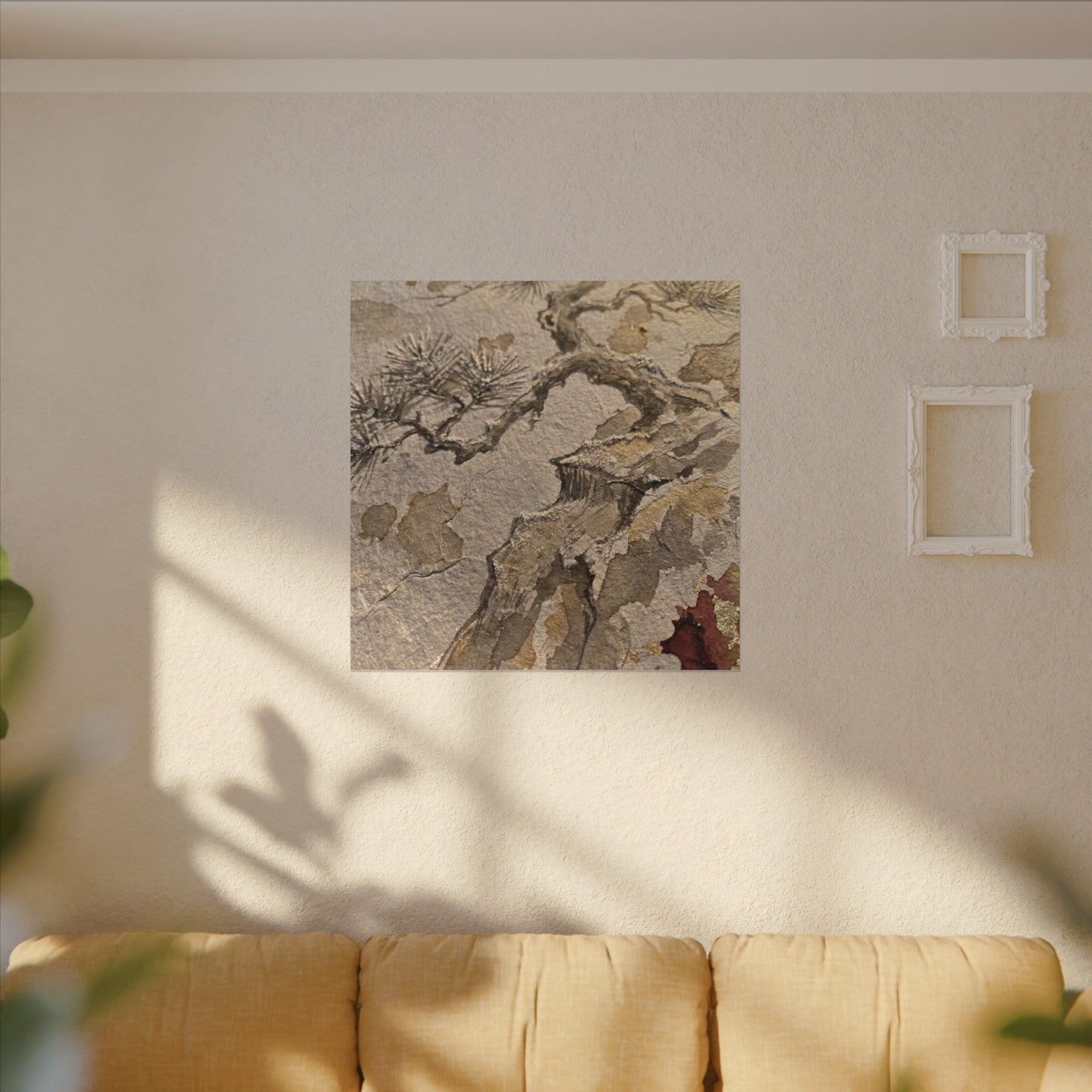 Pine Tree Canvas Art | Winter Japandi Japanese Pattern Art