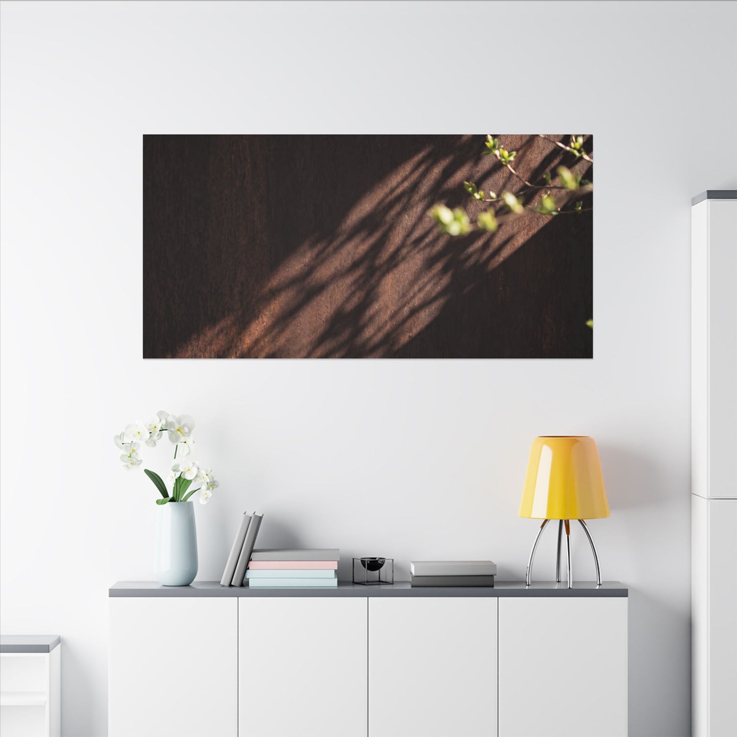 Rust Patina Moody Minimal Canvas Art | Sophisticated Dark Japandi Art