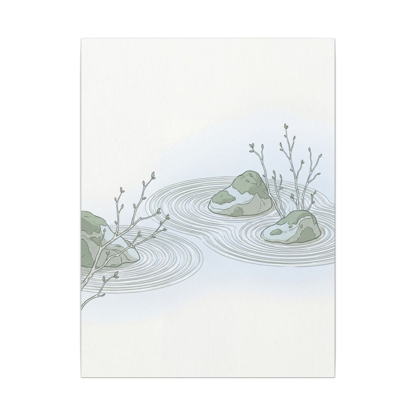 Moonlight Rock Garden Canvas Art - Japandi Ma