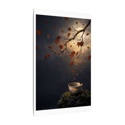 Moonlit Garden Gold Repair Canvas Art | Beautiful Kintsugi Art