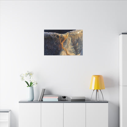 Winter Ceramic Bowl Gold Vein Canvas Art | Healing Decor