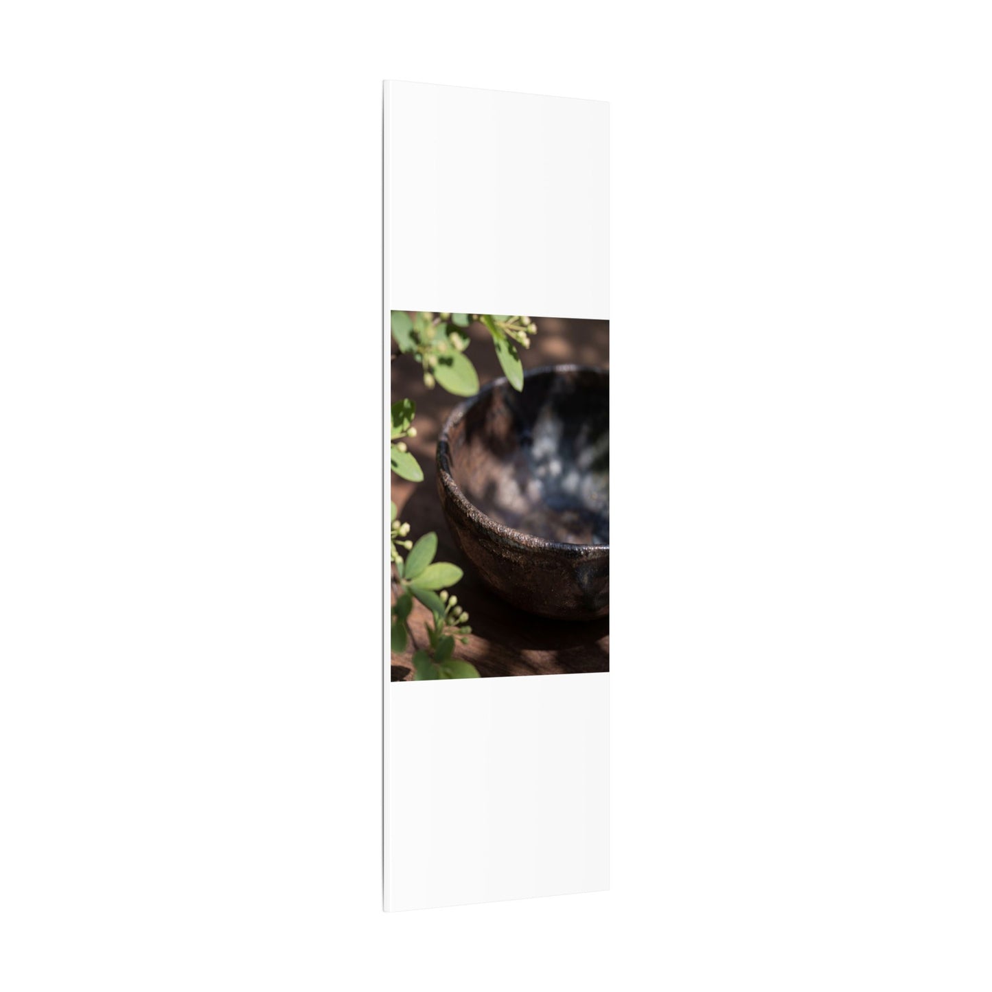 Ceramic Bowl Shadow Zen Canvas Art | Moody Dark Japandi Art