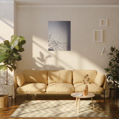 Japandi Shadow Play in Dawn | Japanese Pattern Canvas Art