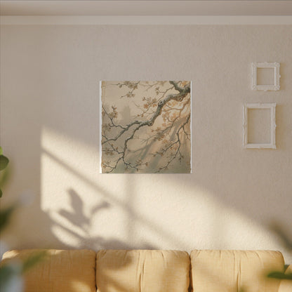 Cherry Blossom Canvas Art | Winter Japandi Japanese Pattern Art
