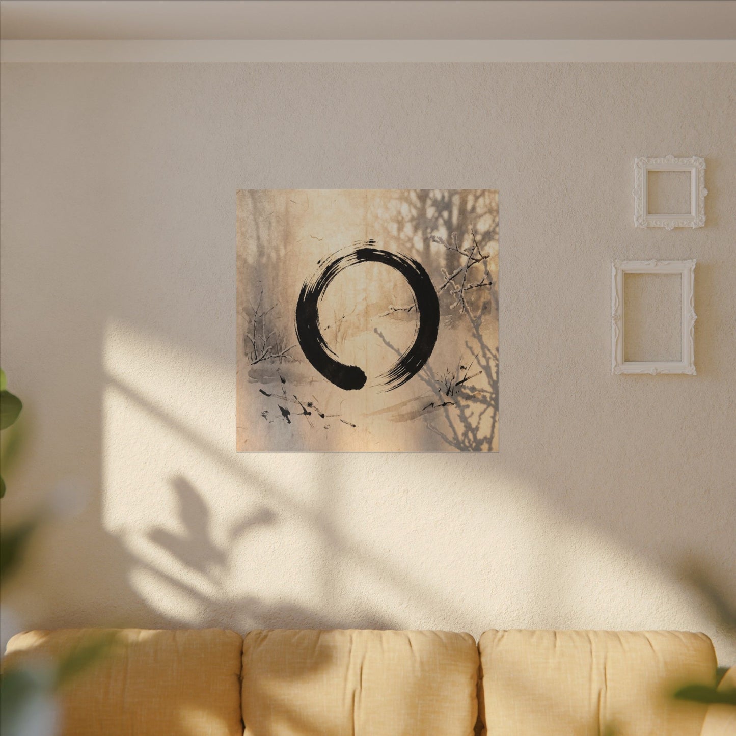 Shoji Screen Enso Canvas Art | Contemplative Zen Art