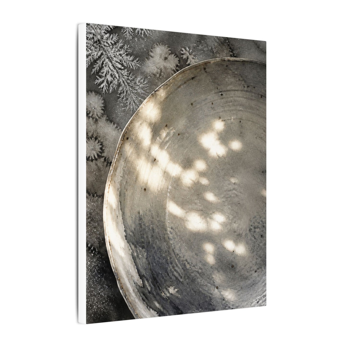Ceramic Bowl Watercolor Canvas Art | Warm Japandi Art