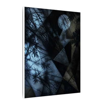 Shadow Play Winter Canvas Art | Dark Japandi Luxurious Design