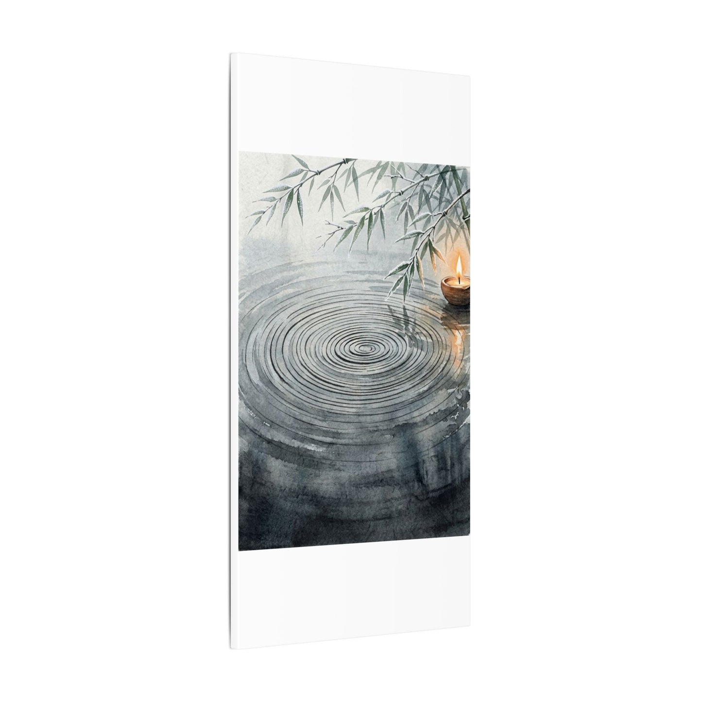 Water Ripple Sumi E Canvas Art | Calm Zen Art