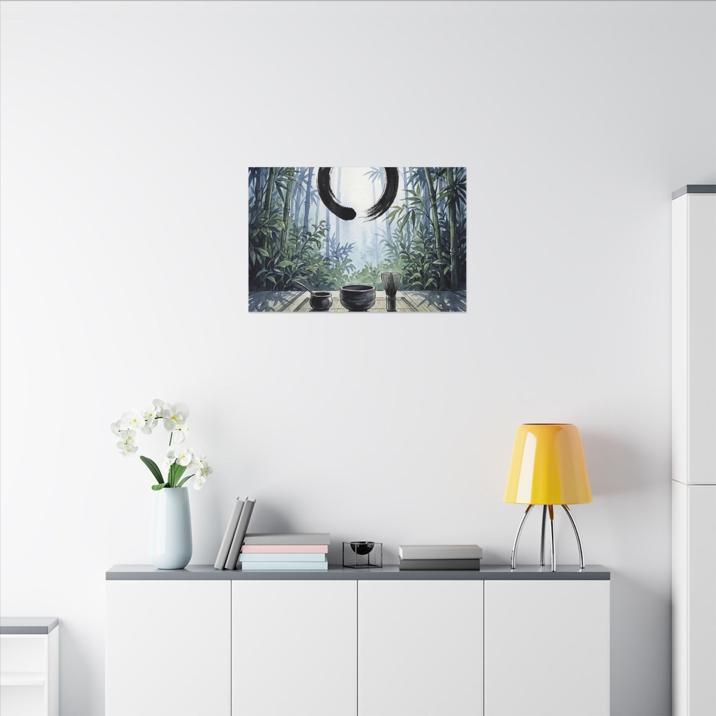 Seijaku Tea Ceremony Canvas Art - Zen Enso