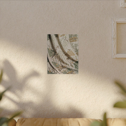 Silk Drape Canvas Art | Spring Japandi Japanese Pattern Art
