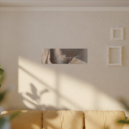 Japandi Paper Fold in Candlelight | Watercolor Canvas Art