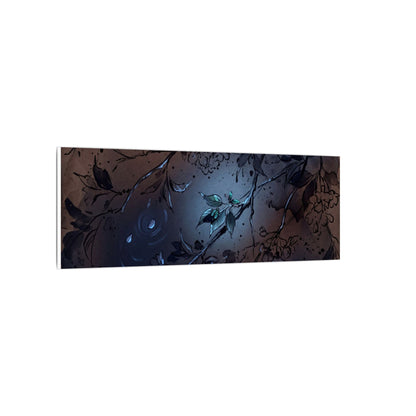 Bold Cherry Blossom Canvas Art - Charcoal Ink Dark Japandi