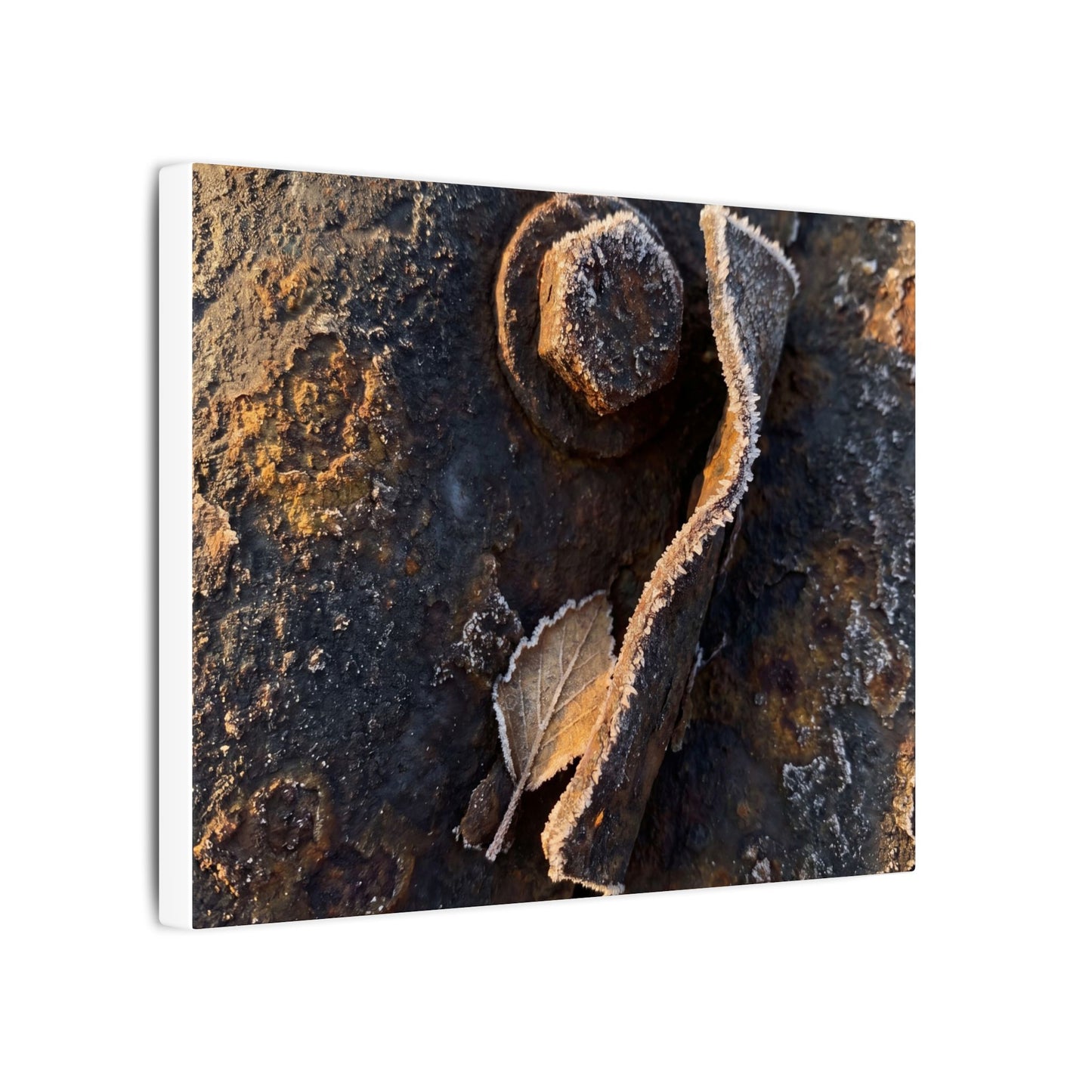 Moody Rust Patina Canvas Art - Moody Minimal Dark Japandi