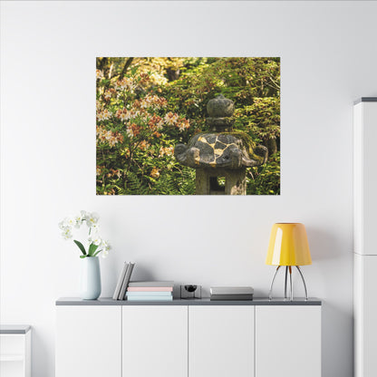 Spring Stone Lantern Gold Repair Canvas Art | Beautiful Decor