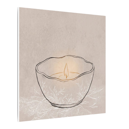 Ceramic Bowl Minimal Line Canvas Art | Neutral Japandi Art