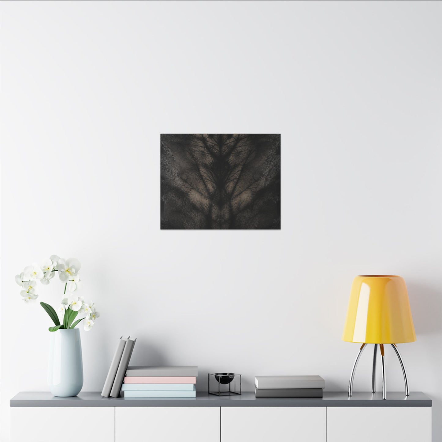 Seijaku Shadow Play Canvas Art - Dark Japandi Charcoal Ink