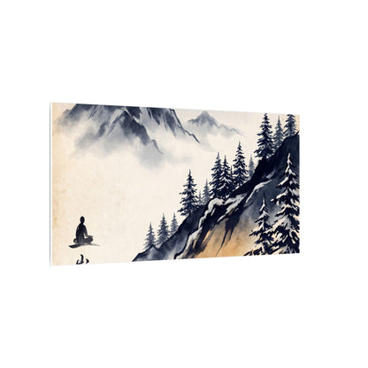 Mountain Mist Canvas Art | Winter Zen Ukiyo E Inspired Art