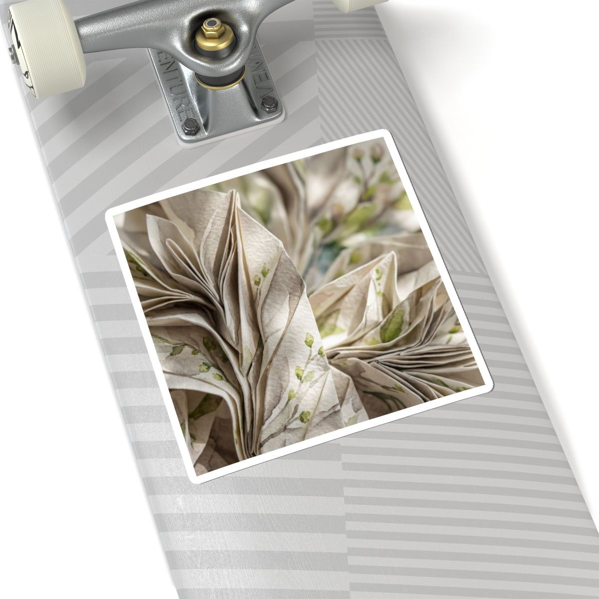 Neutral Paper Fold Sticker - Watercolor Japandi Art Print