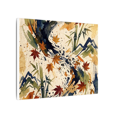 Golden Hour Ink Brushstroke Canvas Art - Zen Shibui