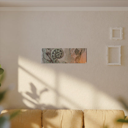 Japandi Fern Unfurling in Candlelight | Texture Canvas Art