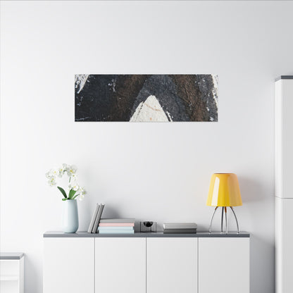 Moody Ink Brushstroke Canvas Art - Moody Minimal Dark Japandi