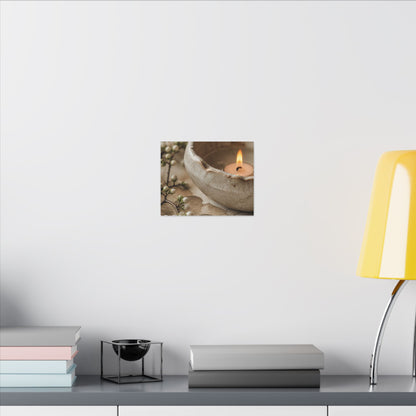Kanso Ceramic Bowl Canvas Art - Japandi Watercolor