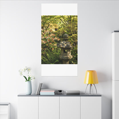 Spring Stone Lantern Gold Repair Canvas Art | Beautiful Decor