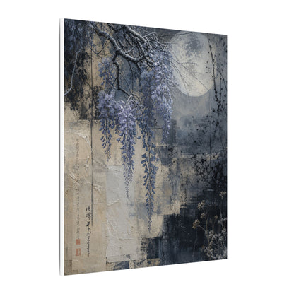 Winter Wisteria Texture Canvas Art | Elegant Decor