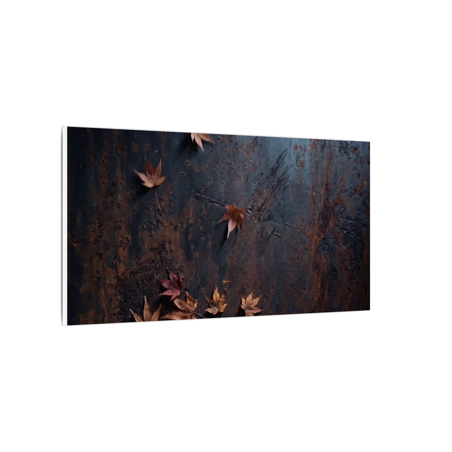 Moonlight Rust Patina Canvas Art - Dark Japandi Mono No Aware