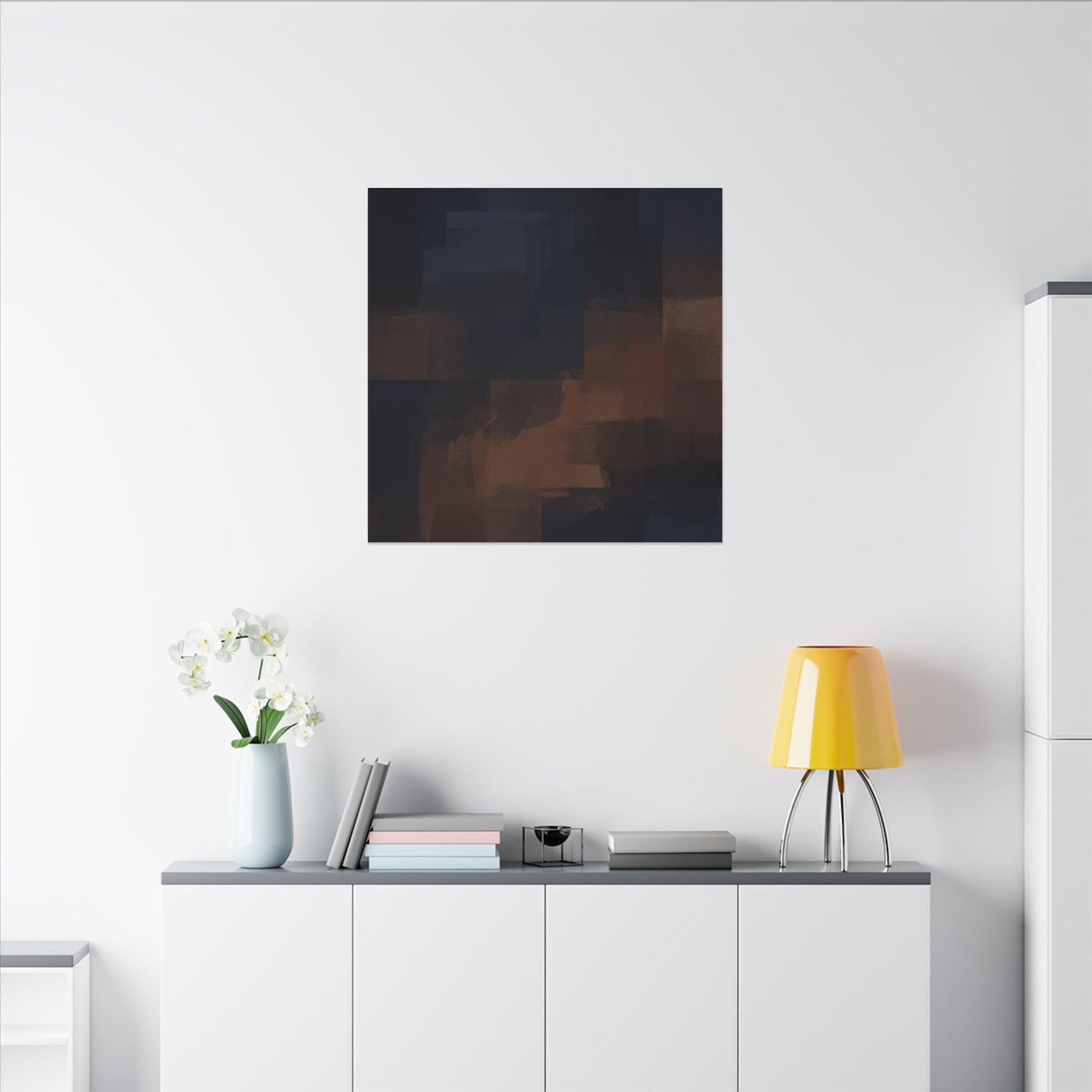 Wabi-sabi Minimal-line Japandi Charcoal Canvas Art