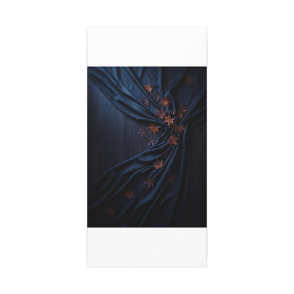 Silk Drape Autumn Canvas Art | Dark Japandi Sophisticated Design