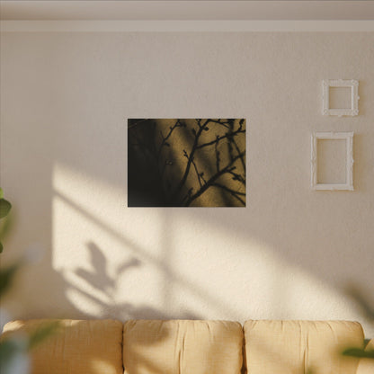 Golden Hour Shadow Play Canvas Art - Dark Japandi Seijaku