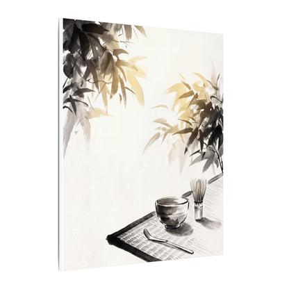 Tea Ceremony Sumi E Canvas Art | Serene Zen Art