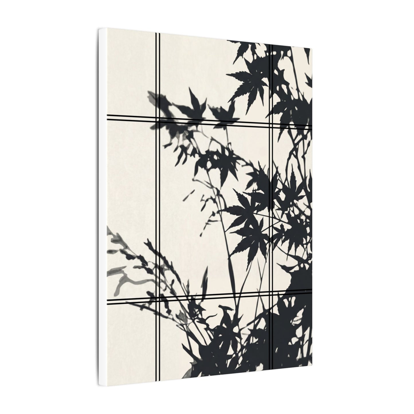 Shoji Screen Canvas Art | Summer Japandi Minimal Line Art