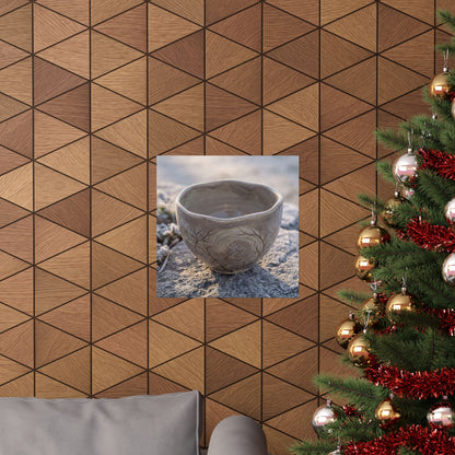 Japandi Ceramic Bowl in Dawn | Japanese Pattern Wall Art Print