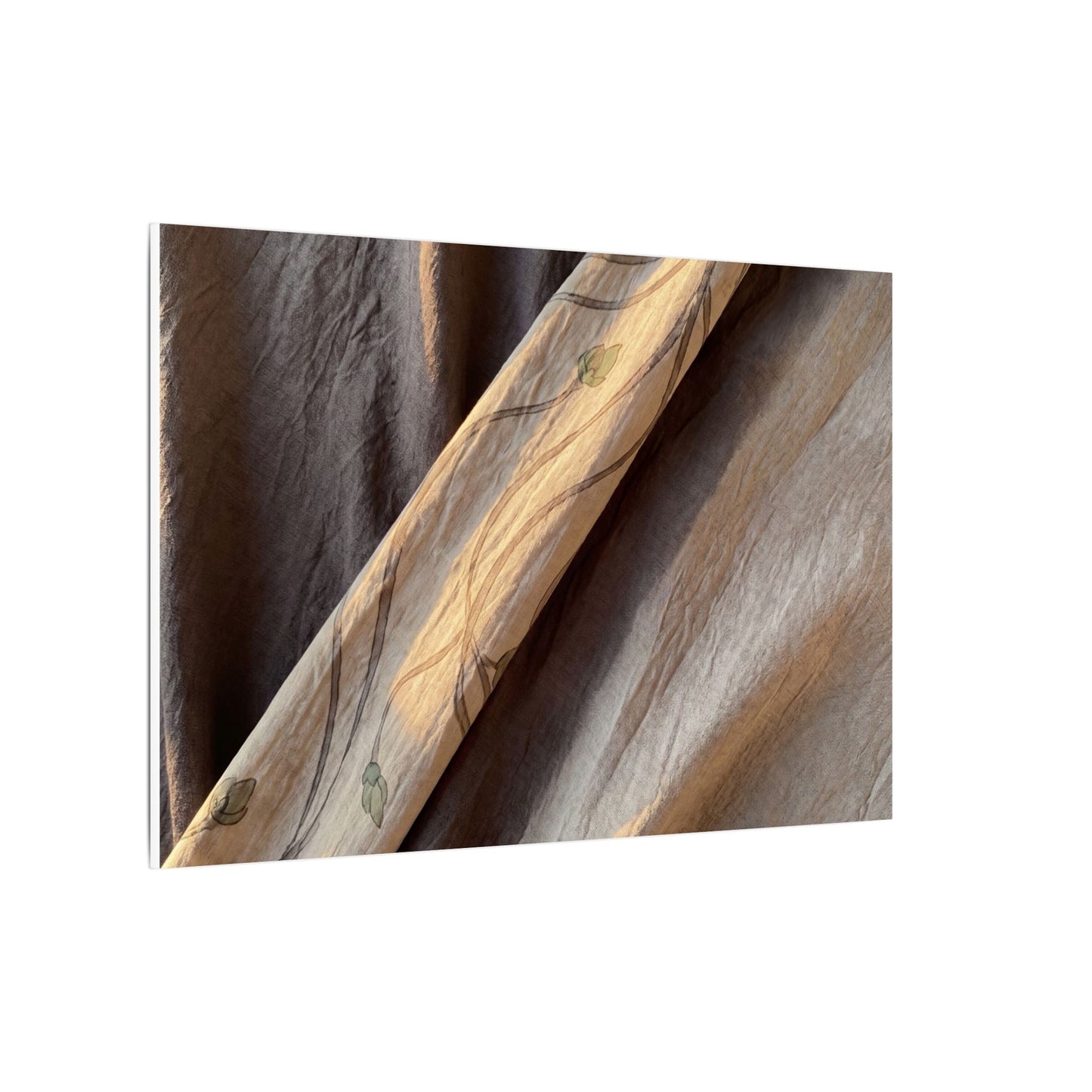 Warm Silk Drape Canvas Art - Japanese Pattern Japandi
