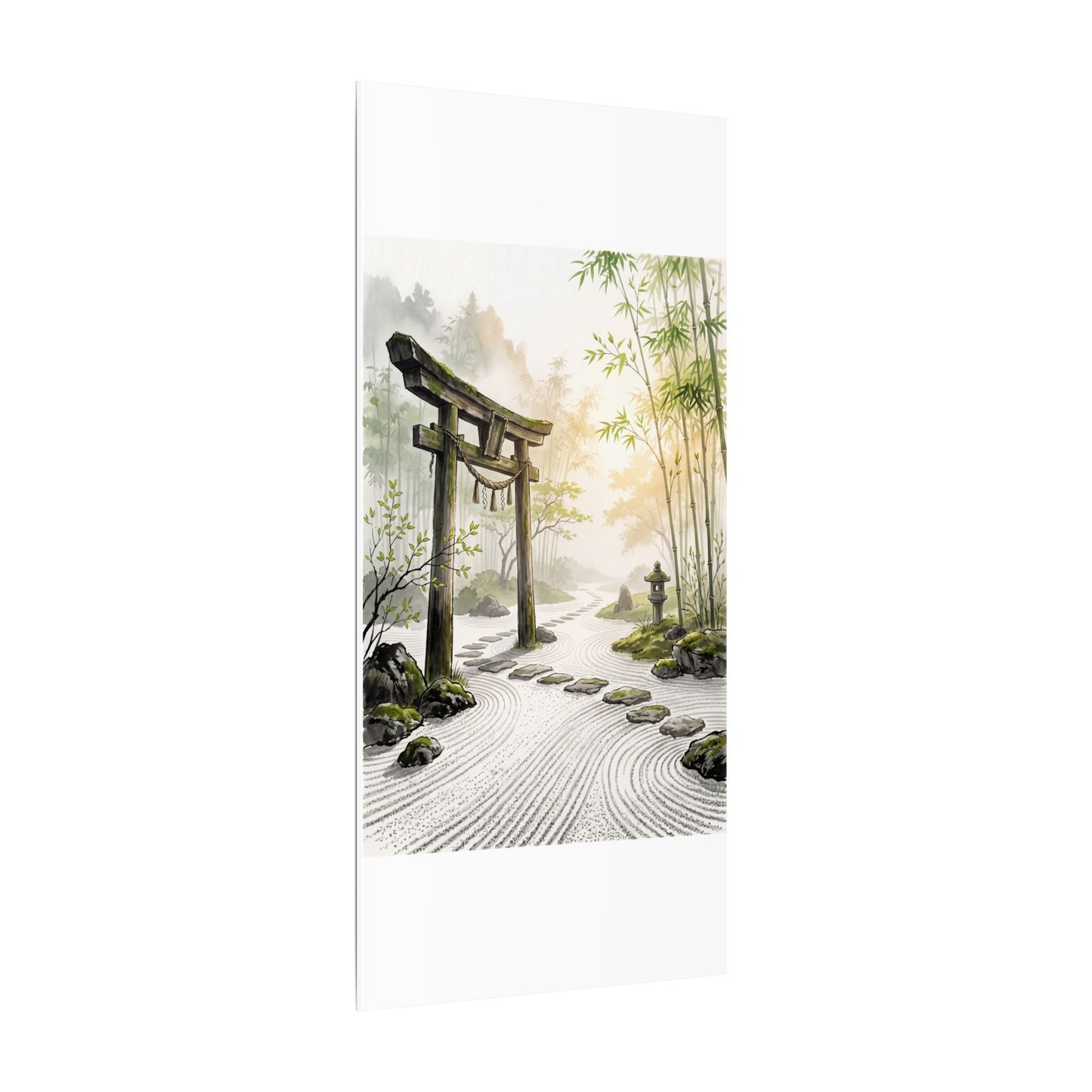 Peaceful Torii Gate Canvas Art - Karesansui Zen