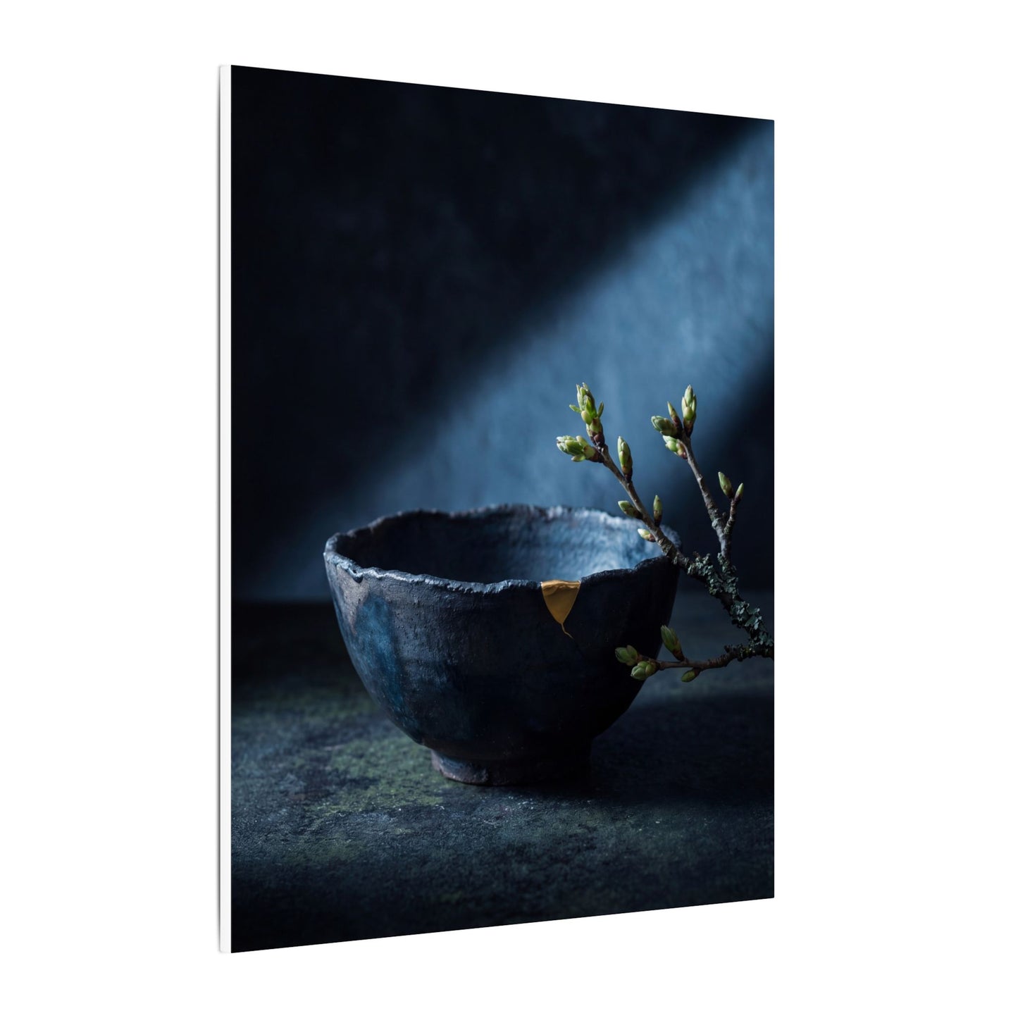 Sophisticated Ceramic Bowl Canvas Art - Shadow Zen Dark Japandi