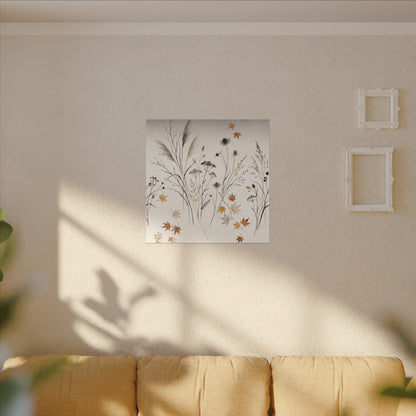 Dawn Dried Flowers Canvas Art - Japandi Kanso