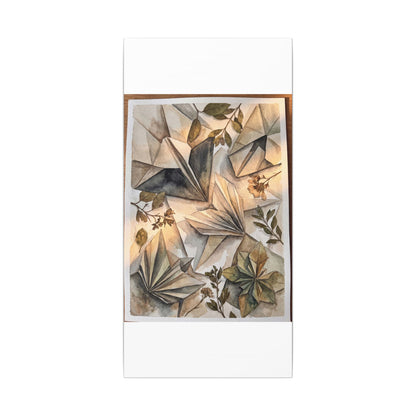 Golden Hour Paper Fold Canvas Art - Japandi Seijaku